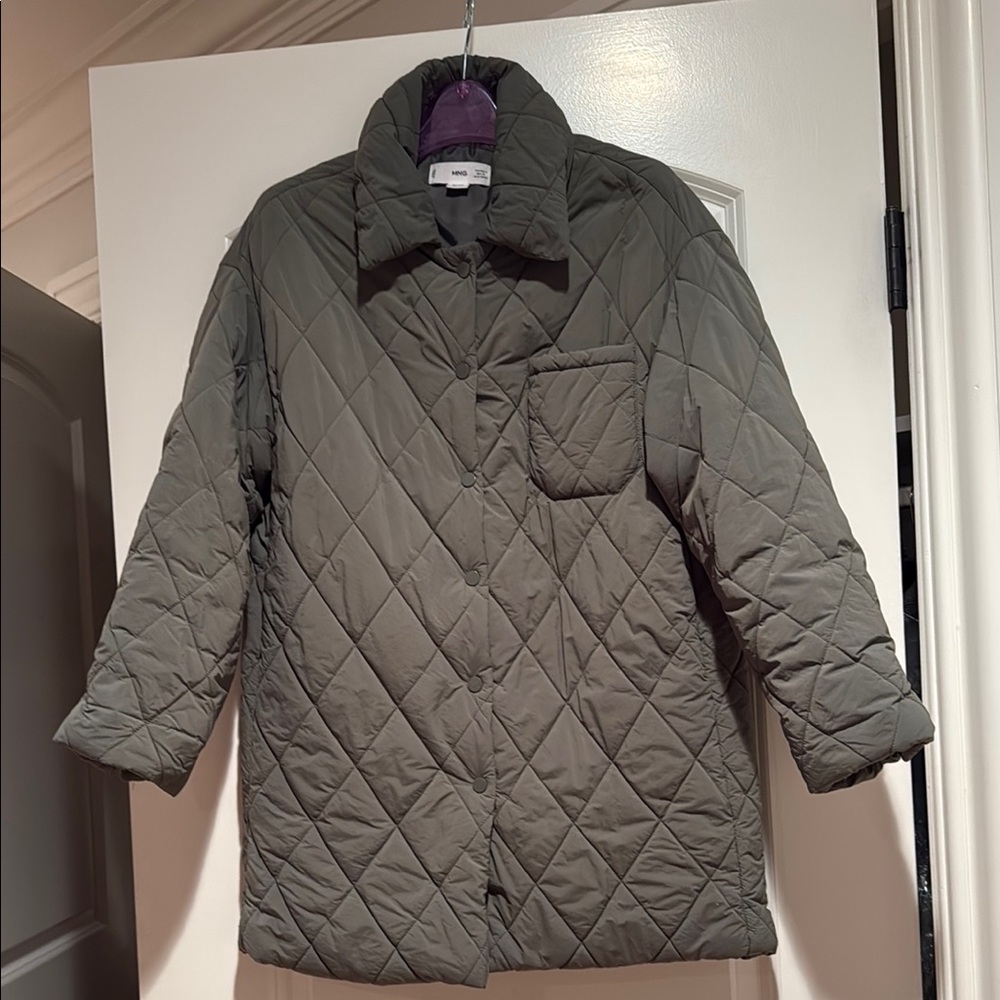 Quilted Women's Jacket in Olive Green